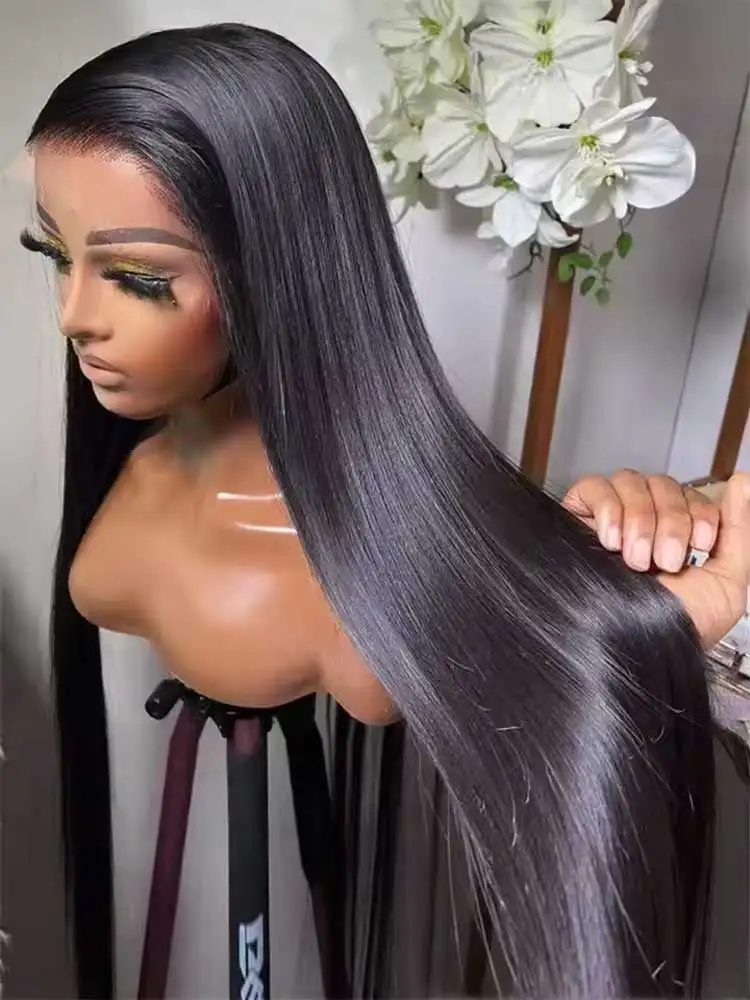 40 42 Inch Straight Human Hair Wigs 13x4 13x6 HD Lace Frontal Human Hair Wigs For Women Glueless Bone Straight Lace Front Wig