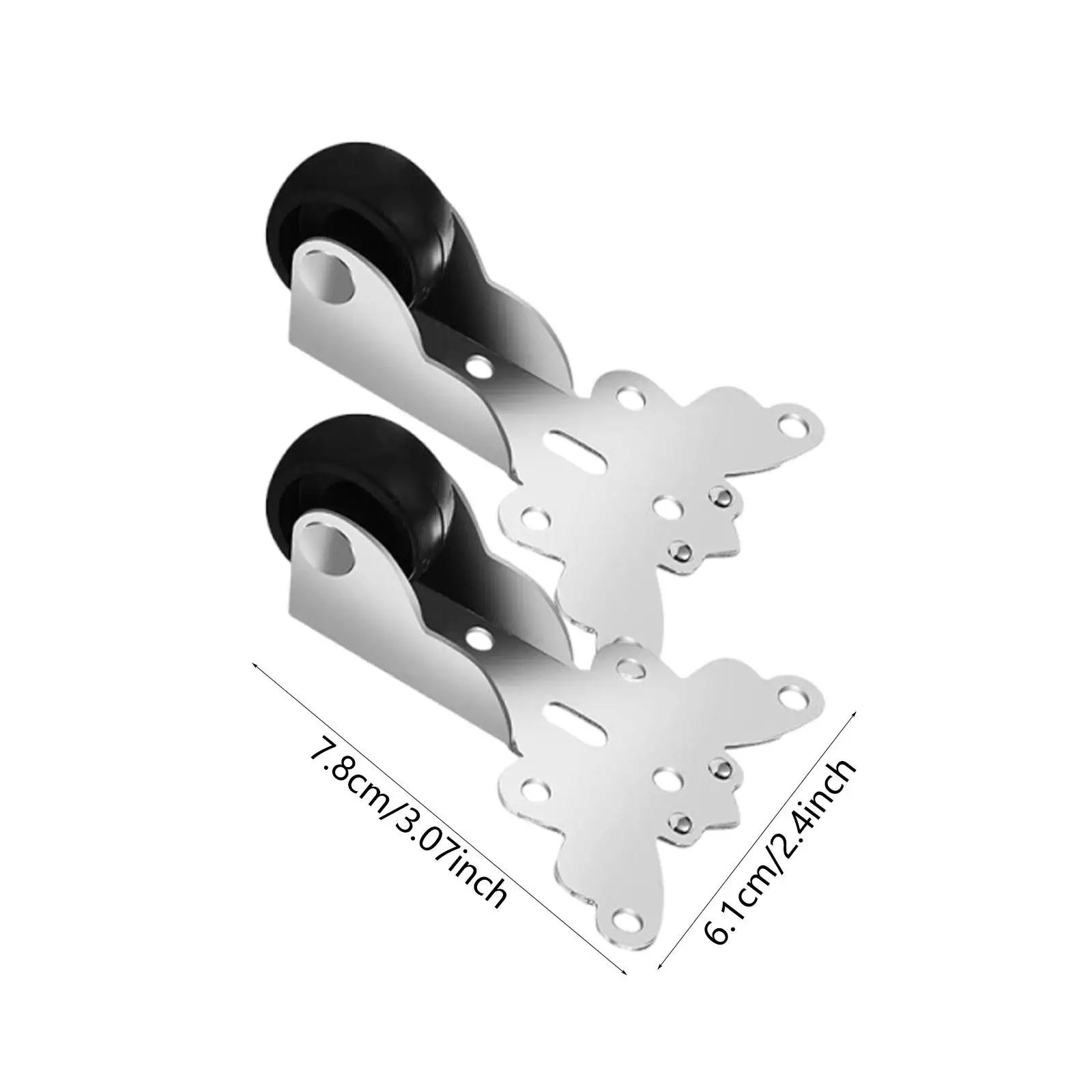 2x ล้อเลื่อนทิศทางฮาร์ดแวร์แบริ่งโหลดที่แข็งแกร่งเลื่อนประตู Rail Pulley สนับสนุน Roller เงียบกลไกการเลื่อน