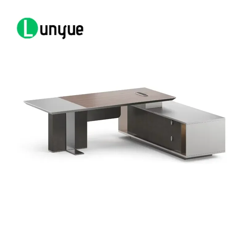 Modern Luxury Executive Desk Workstation High End Commercial Office Furniture Durable Large Computer Table