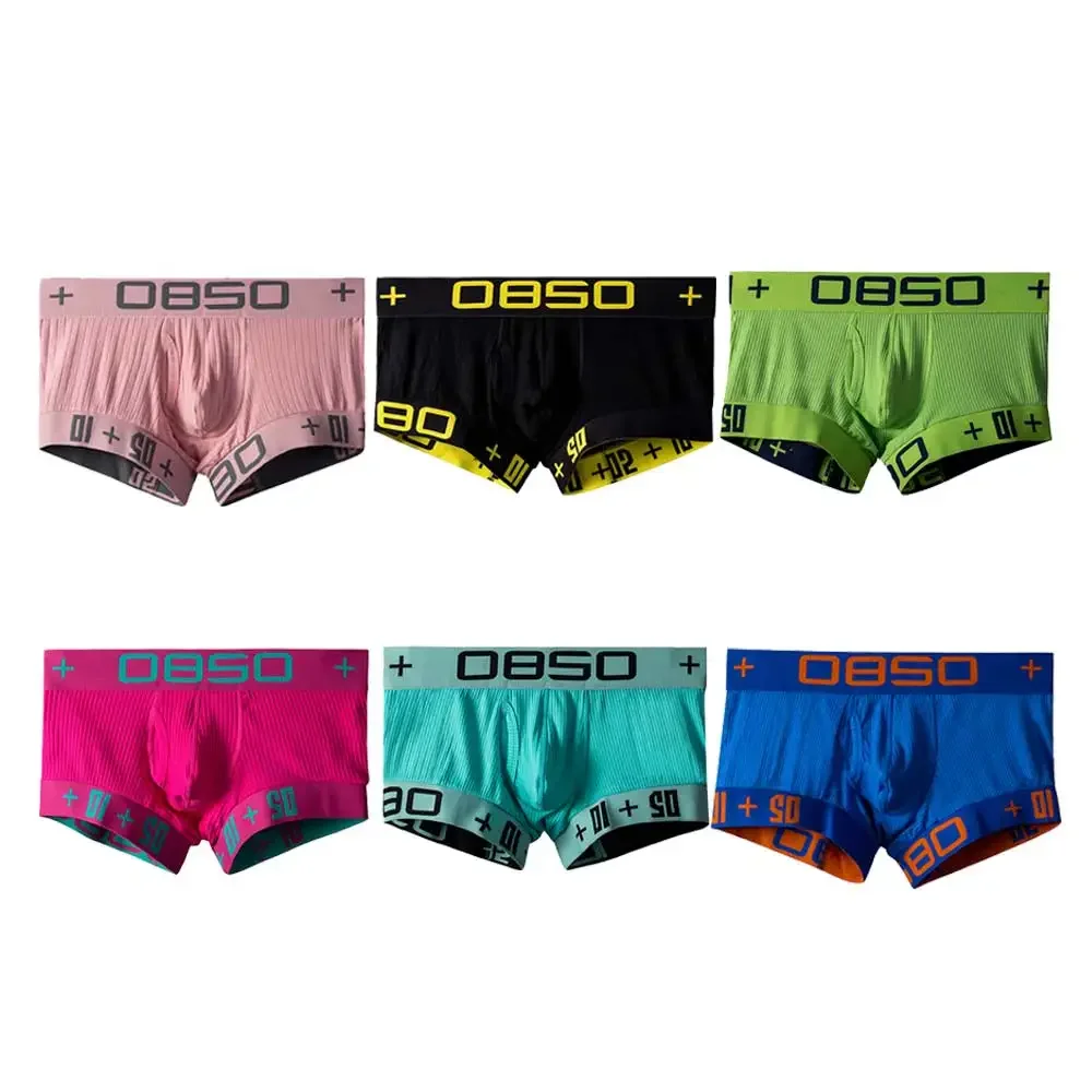 

6PCS Mens Underwear Cotton Colorful Bikini Jockstrap Briefs Fashion Panties Shorts Underpants for Men