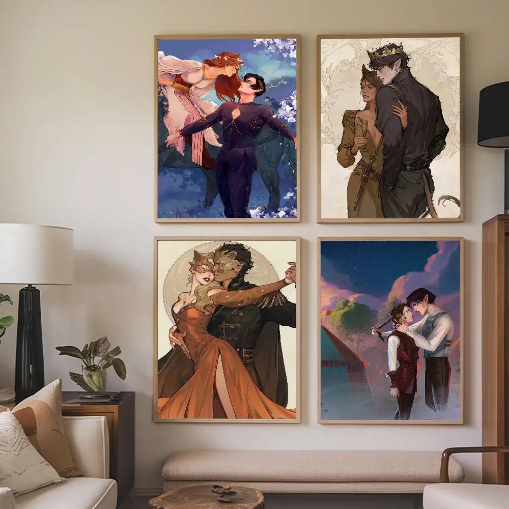 Póster del novela The Cruel Prince, pinturas autoadhesivas, decoración para el hogar, dormitorio, sala de estar, regalo Vintage