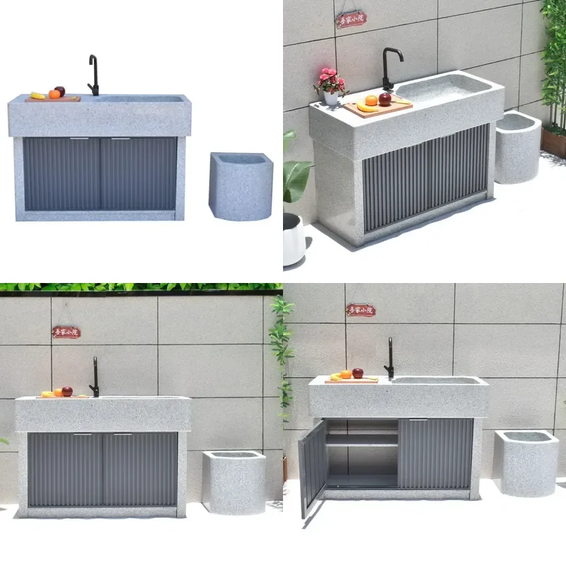 Carved Natural Stone Outdoor Washbasin Granite Marble Garden Pool Sink Laundry Basin