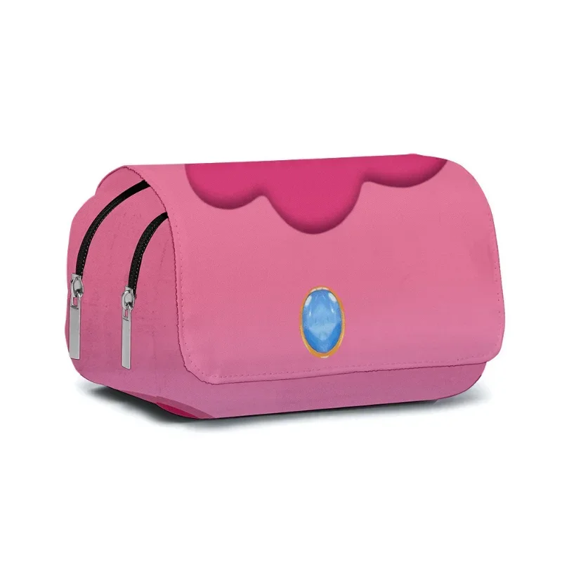 لعبة ماريوس بروس مقلمة سعة كبيرة ذات الطابقين قلم رصاص الحقيبة الكرتون أنيمي المحمولة القلم حقيبة طالب لوازم مكتبية