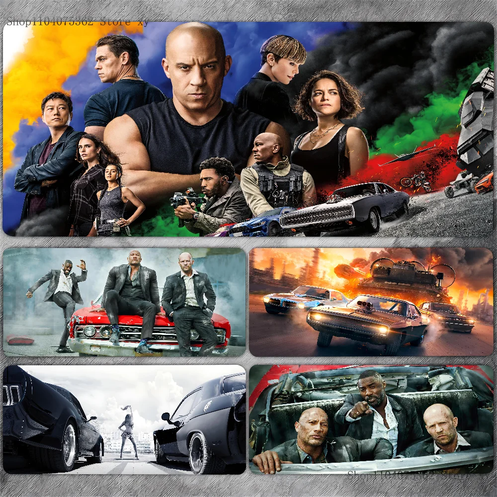 Movie Fast And Furious Mousepad Large Keyboard Desk Mat Gaming Mouse Pad LockEdge Non-slip Mat