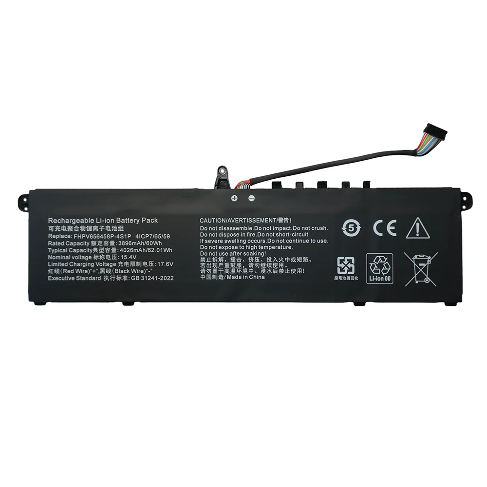 FHPV656458P-4S1P 15.4V 62.01Wh 4026mAh Laptop Battery For Mechrevo Wujie 14+ 14Pro-7BB4U 14Pro-7BC4U Series