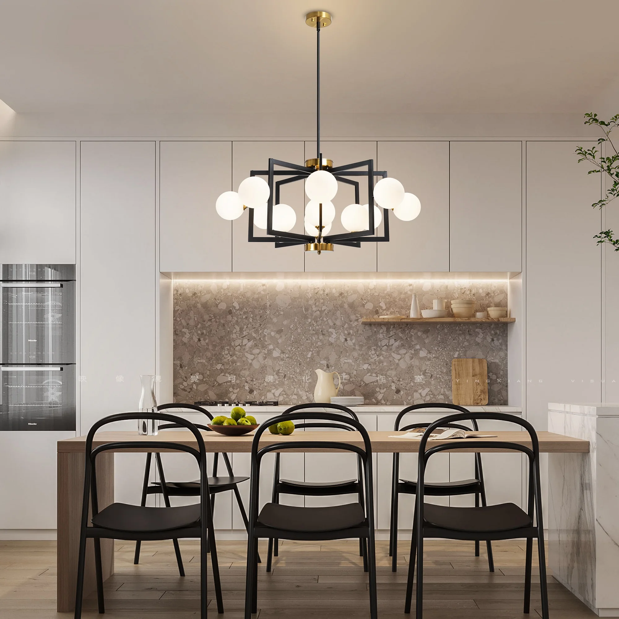 12-Light Glass Chandelier Kitchen Chandelier Bubble Chandelier For Living Dining Room Modern Chandelier Bedroom Entryway Chandelier Home Decer Hanging Lamp Fixture