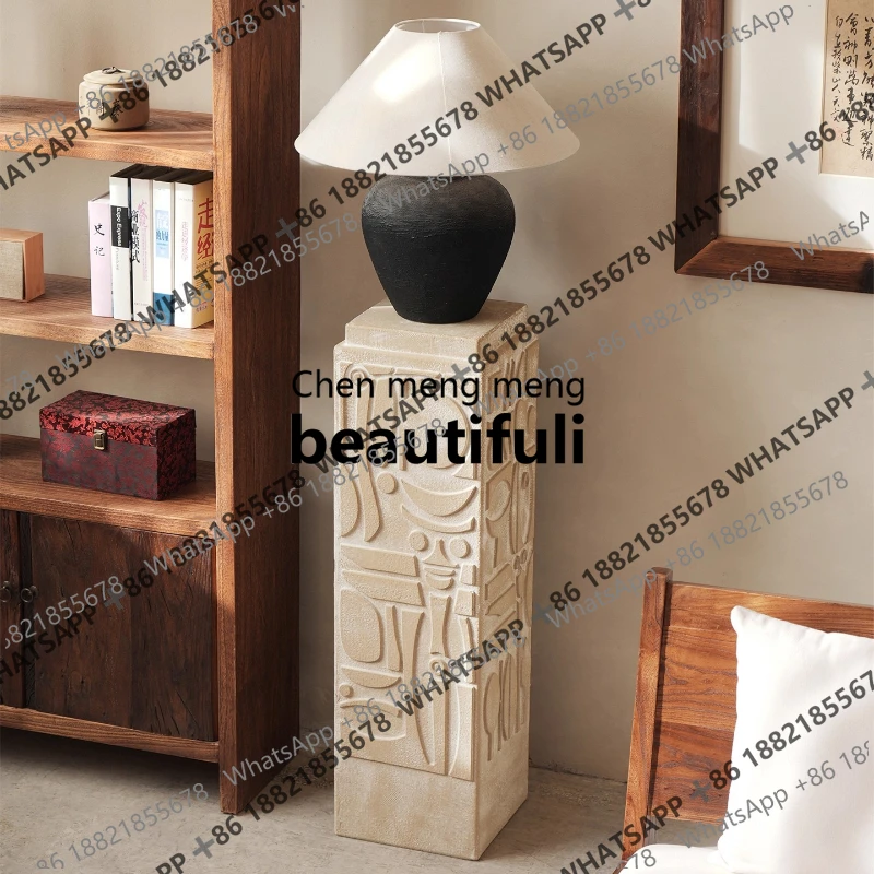 Decorative flower stand French retro column, living room entrance ornament, B & B hotel art base