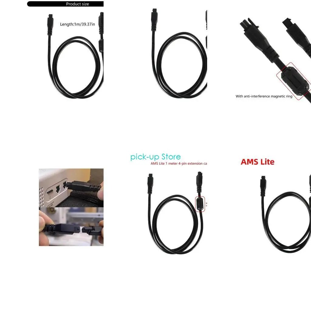

Q5WA 4pin Extension Cord High Compatibility Flexible 3D Printing Cord For Lite