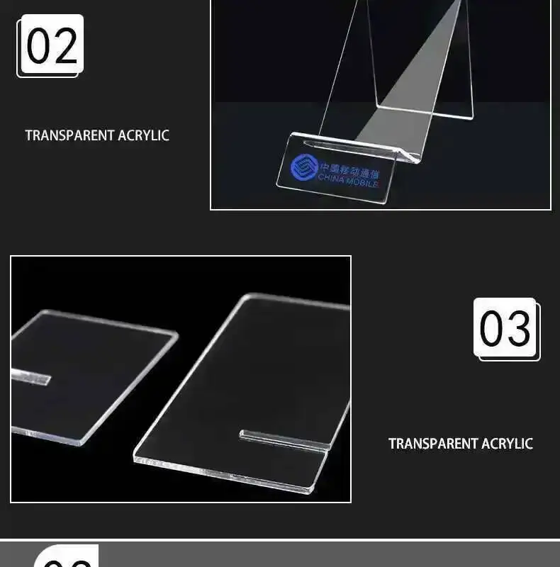 5 Stück transparente Acryl-Handyhalterungen, tragbare Mini-Display-Ständer, Lazy-Desktop-Display-Ständer für Handys – Detail 4