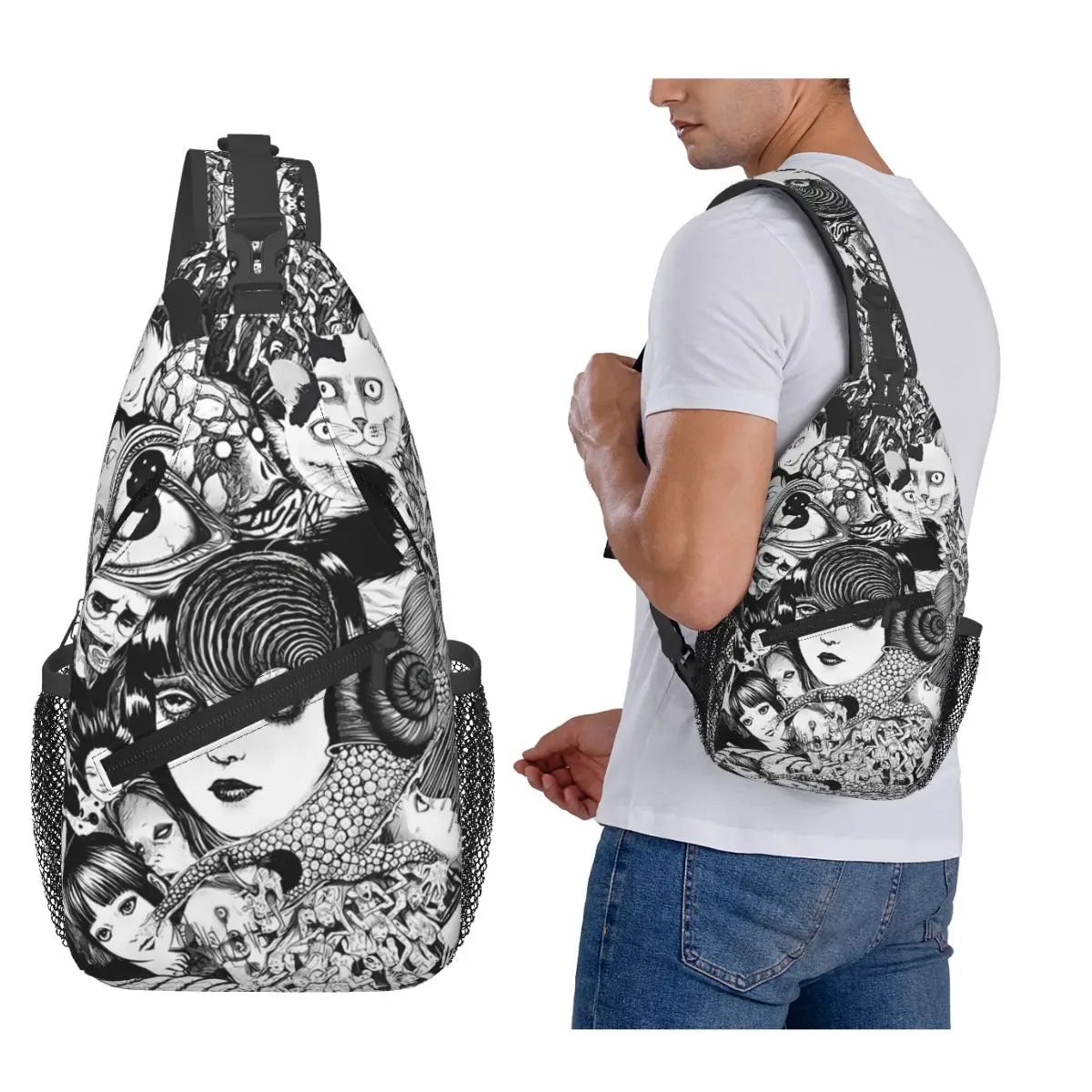 

Horror Face Tomie Junji Ito Manga Uzumaki нагрудная сумка мужской рюкзак через плечо нагрудная сумка дорожный походный рюкзак сумка на плечо