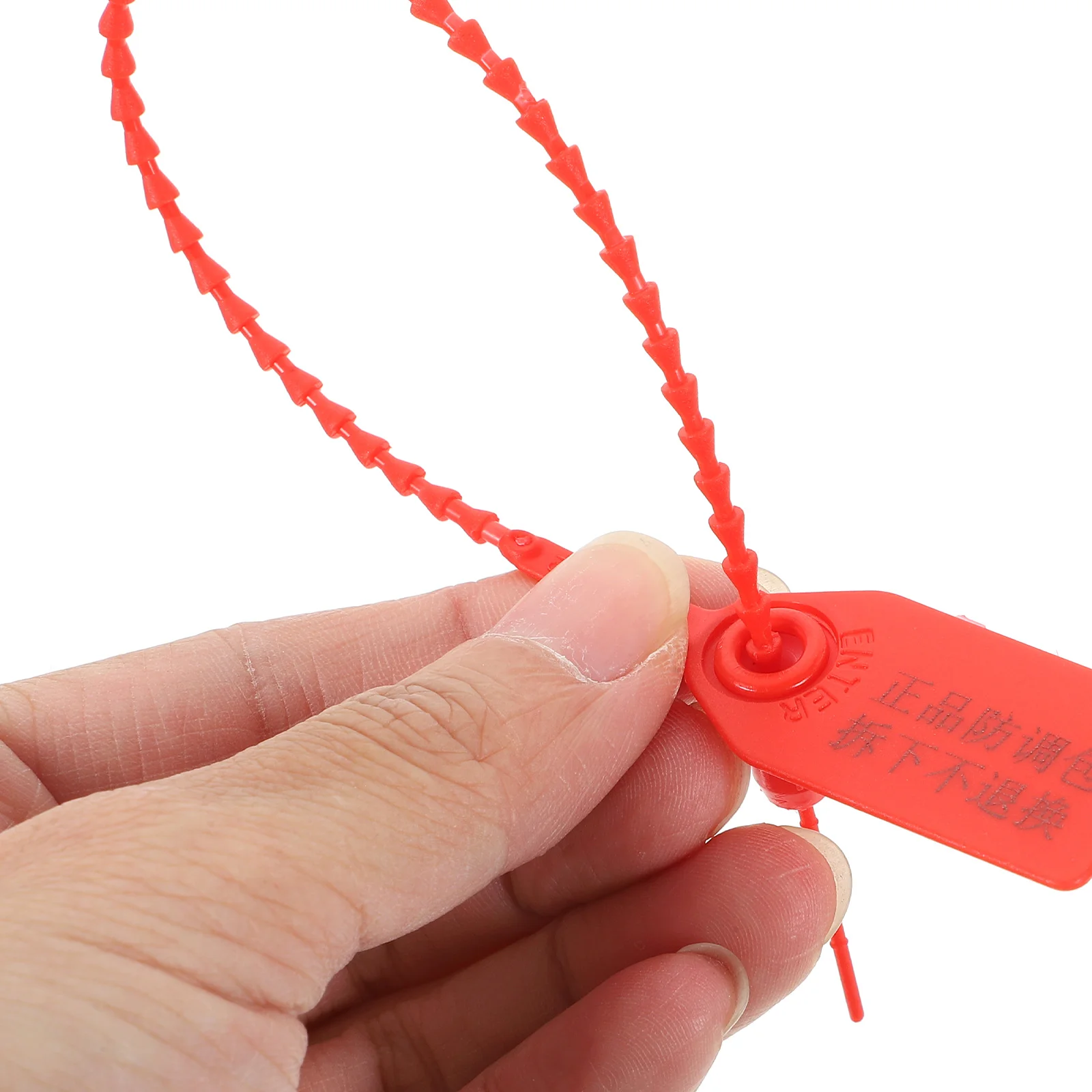 Red Zip up Seal Cable Tie Labels Fixing Ring Ties with Pp Self-locking