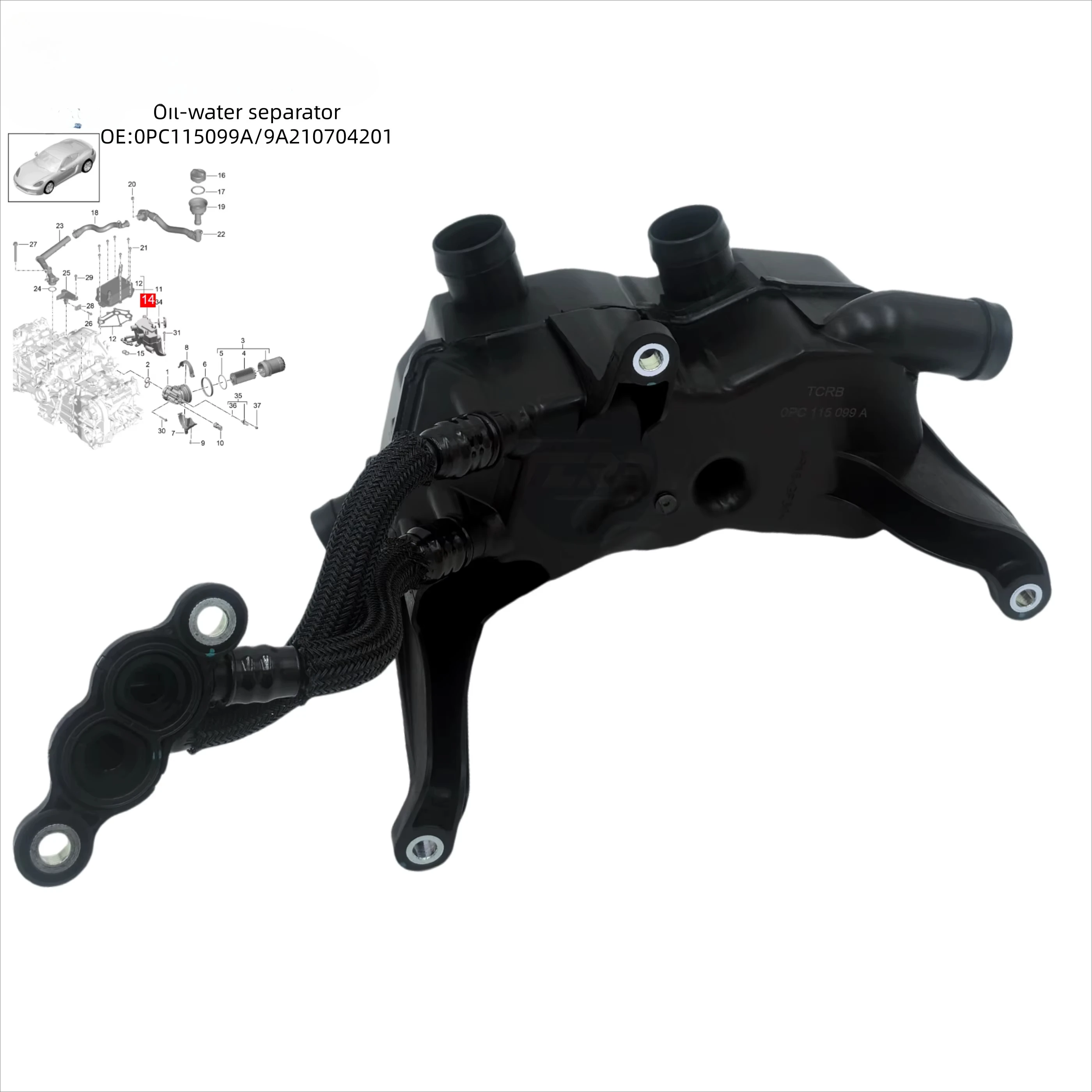 0PC115099A 9A210704201 9A210704200 0PC115099 Separador de aceite para Porsche Camry/Kaman (982) 2016- Boster 718 (982) 2016 Nuevo