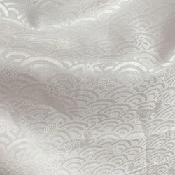 Silk Fabric Jacquard By The Meter for Costume Cheongsam Dresses Sewing Mulberry Soft Textile Twill Drape Thin Summer Plain White