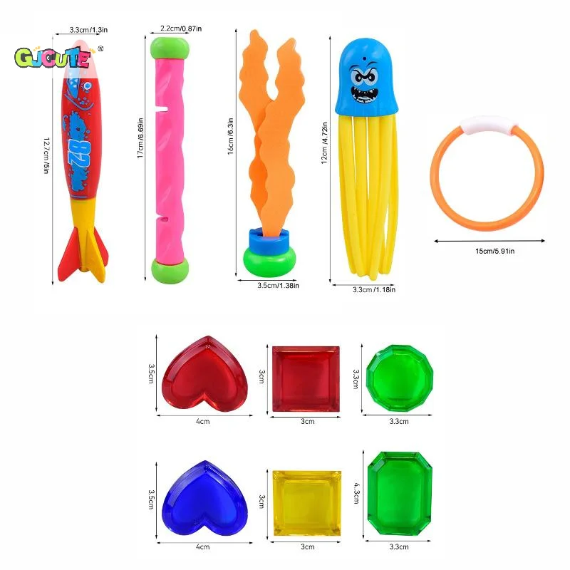 1 pz gioco di immersione per bambini giocattoli set cartone animato giocattoli per immersione subacquea gioco di immersione set di giocattoli per sport acquatici accessori per piscina