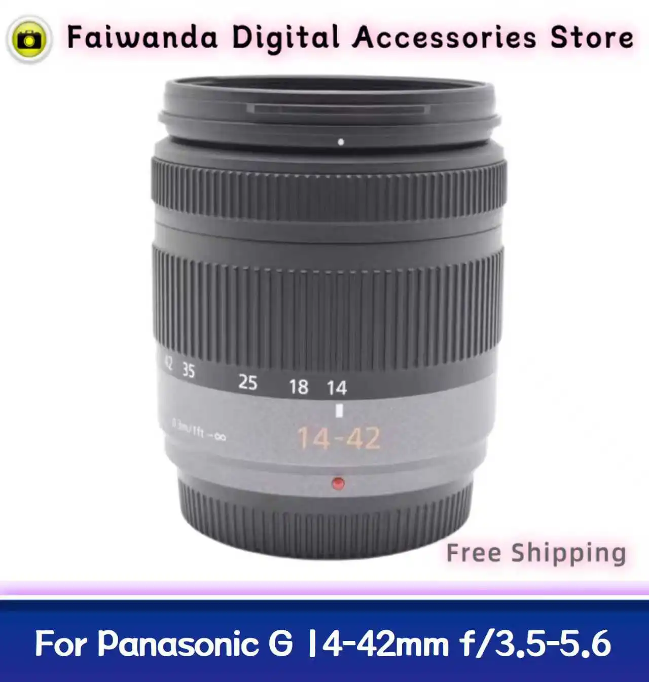 95% جديد حقيقي ل Lumix G Vario 14-42 مللي متر f/3.5-5.6 ASPH ميجا OIS عدسة واسعة الزاوية عدسة تكبير مايكرو 4/3