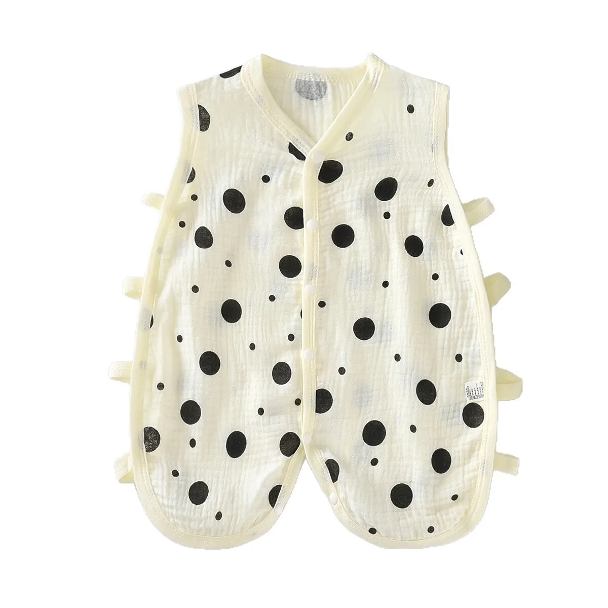 2026 New Summer Baby Romper Double Layer Cotton Gauze Breathable Thin Vest Style One-Piece Outfit for Newborn Toddler