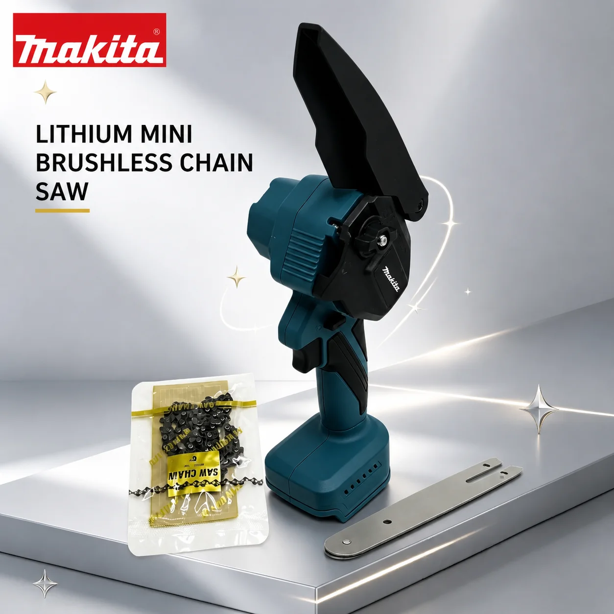 

Makita 4 inches Chain Saw Electric Saw Handheld Portable Wood Logging Chainsaw For 12V Lithium Battery Garden Pruning Power Tool