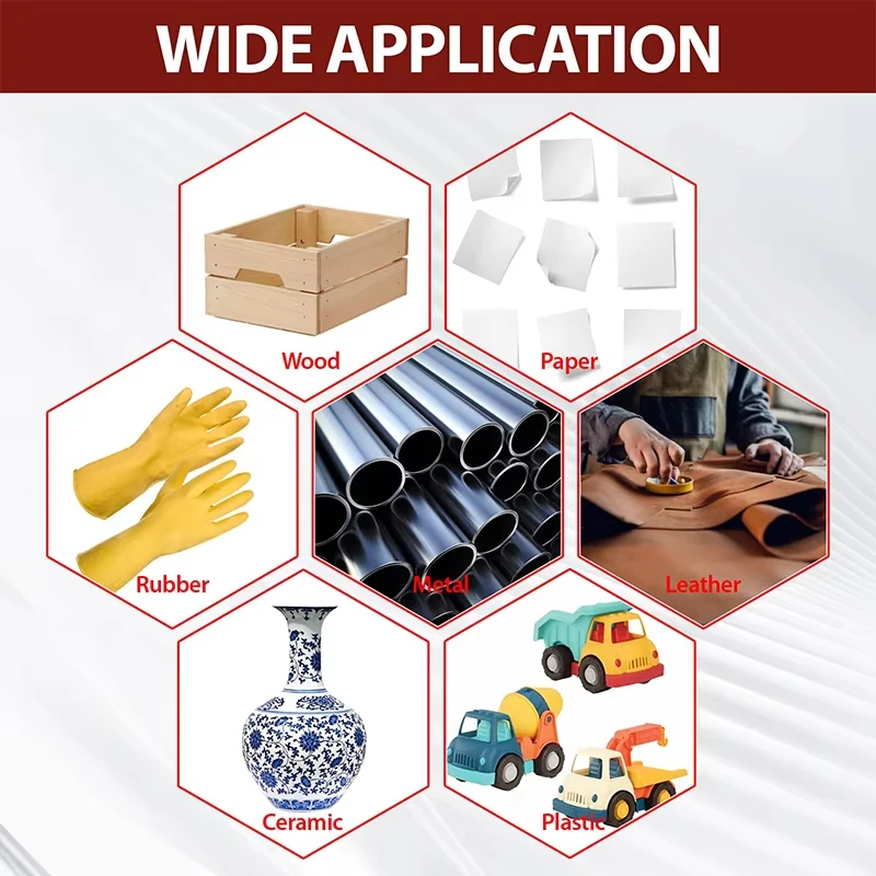 B-1695 50G Super Glue Instant Quick-Drying Cyanoacrylate Adhesive Strong Bond Leather Rubber Glass Wood Metal Liquid Glue Tool