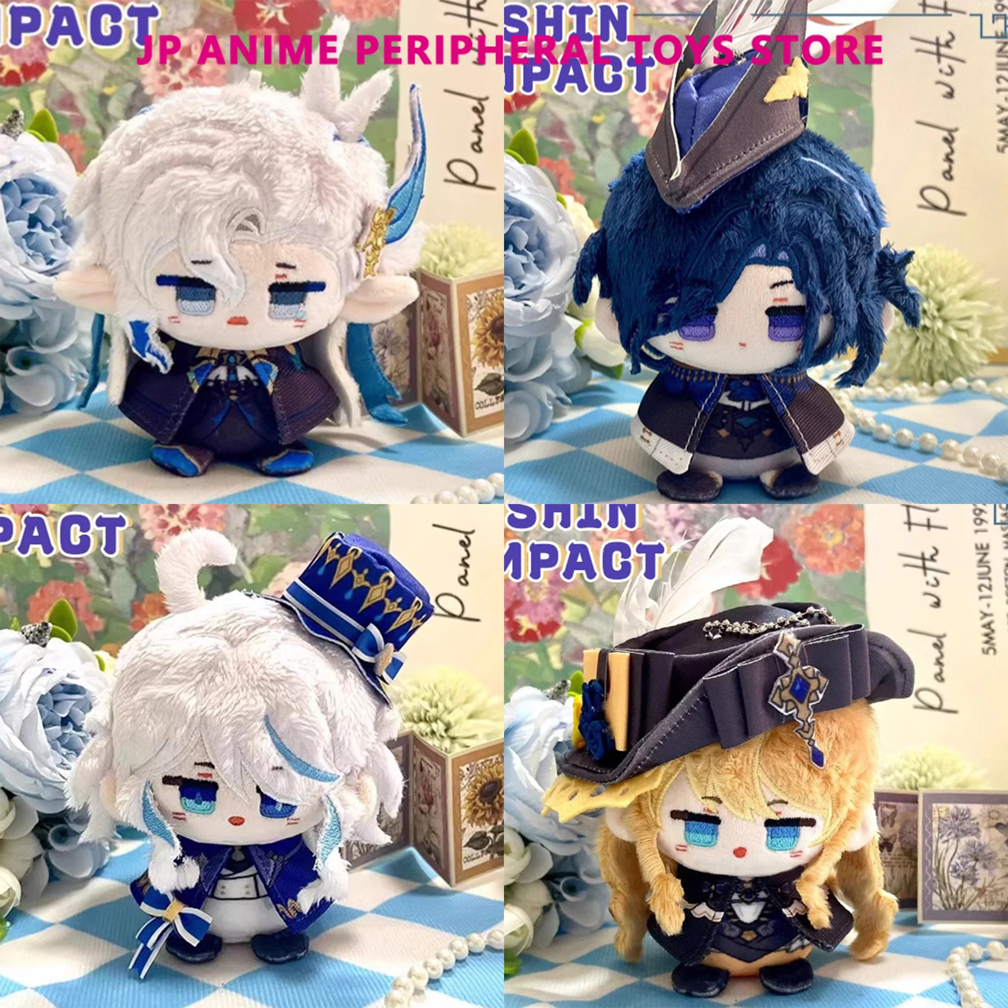 

10cm Genshin Impact Plush Toy Soft Pendant Furina Neuvillette Wriothesley Clorinde Navia Stuffed Doll Fans Birthday Gifts