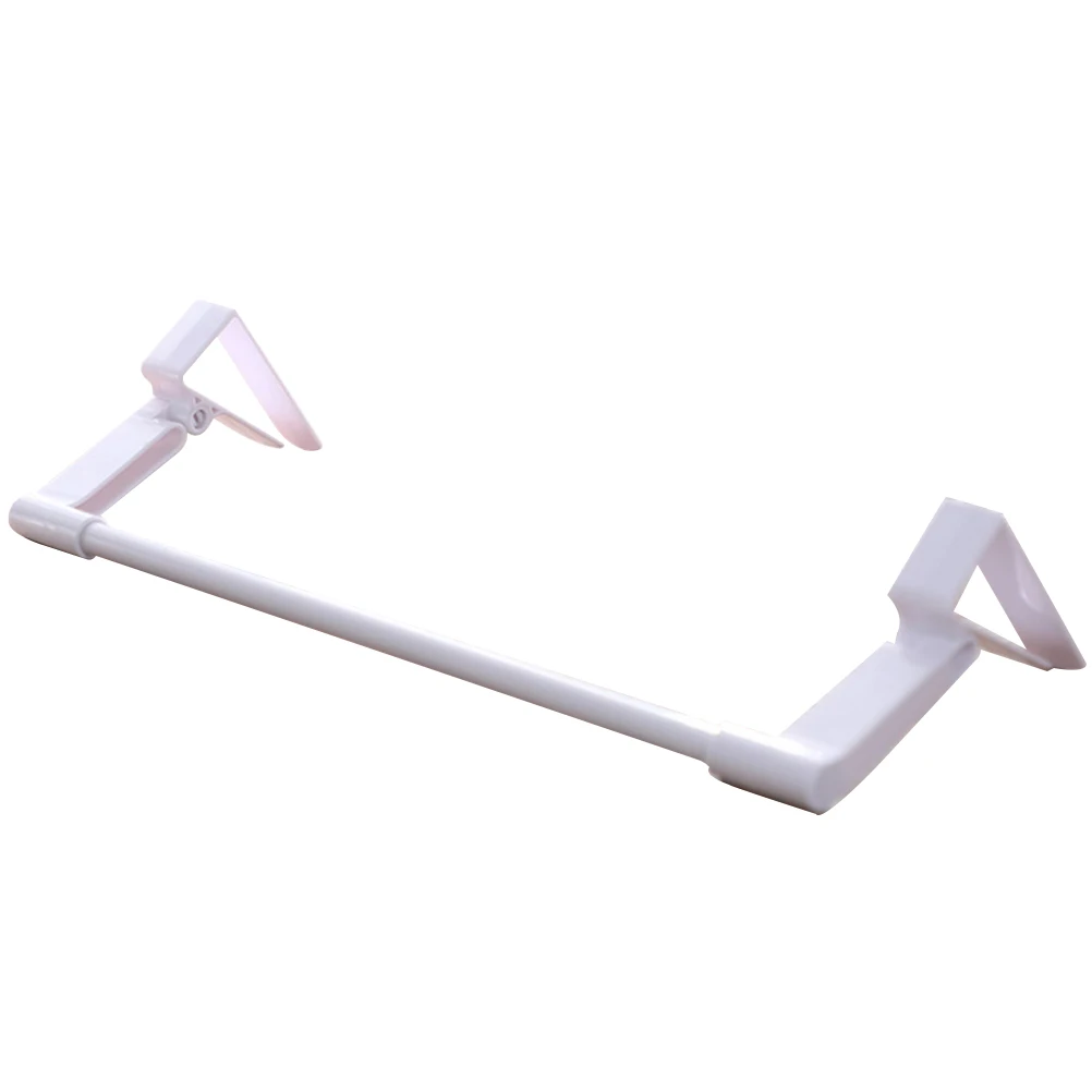 

PP Plastic Towel Hanger Nail Free Installation Seamless Design Towel Storage Rack For Bathroom And Kitchen Ceiling Buckle White