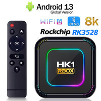 HK1 RBOX K8 Smart Android TV BOX RK3528 2.4G&5G Dual WiFi6 BT5.0 100M LAN HD Media Player 8K HDR Set Top Box Android 13 Ethernet