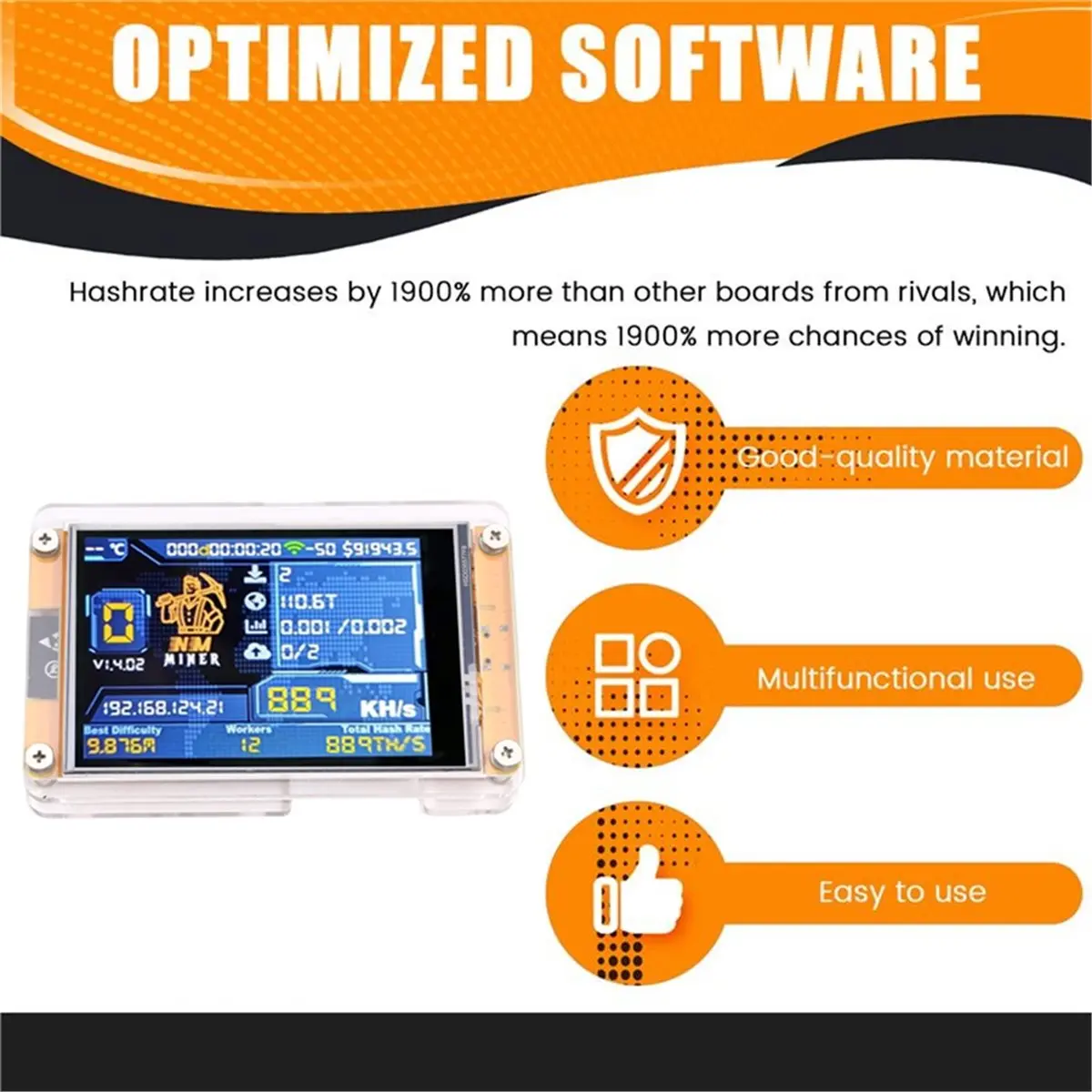 digital-essentials-880kh-s-upgraded-harshrate-35-inch-smart-display-bitcoin-crypto-solo-lottery-miner