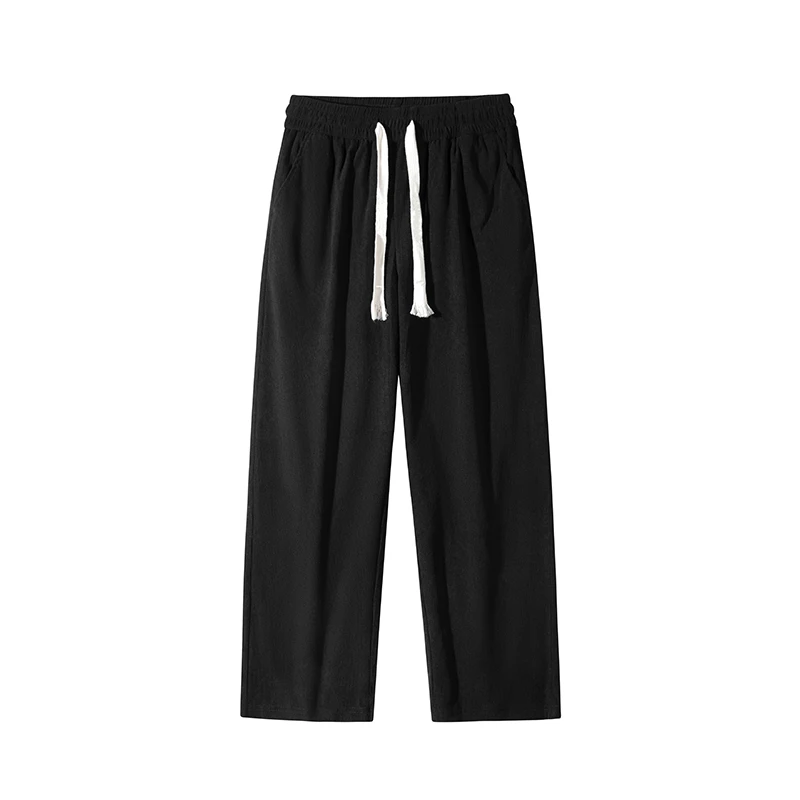 Calça esportiva masculina de veludo de veludo, corrida ao ar livre, tendência da moda, corda, primavera e outono