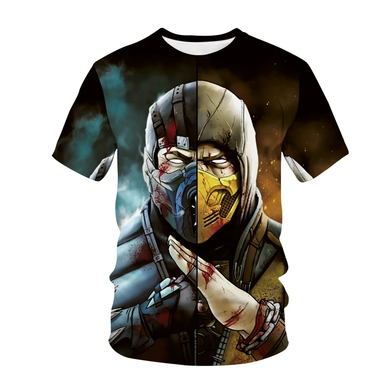 Mortal Kombat 3D Print T-Shirt Fashion Fighting Game Streetwear Kids Sport Casual T Shirt Boy Girl Oversized Tees Tops Clothing