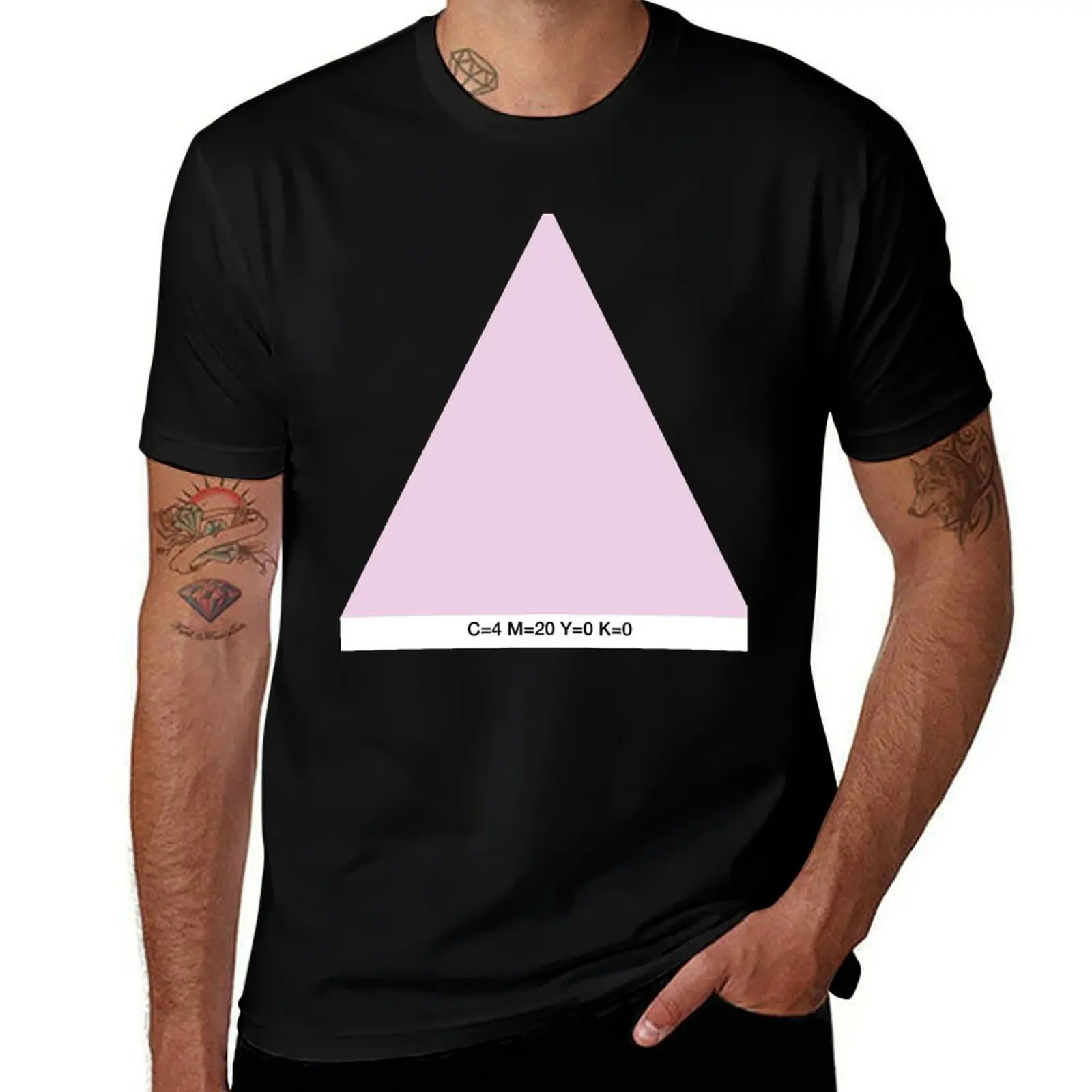 

CMYK Triangle T-Shirt for a boy oversized graphic tee Luxury man rapper graphic tees T-shirt men