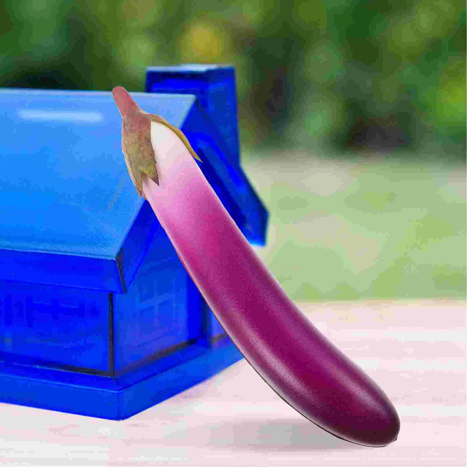 Simulation Artificial Eggplant Fake Vegetable Realistic Food Model Kitchen Decoration