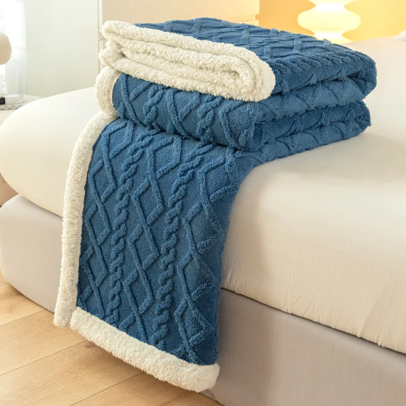 Flannel Double-sided Blanket, Soft Warm Polyester 100% for Winter, 100x150 150x200 200x230