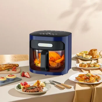 Image Visual Air Fryer New Homehold Automatic Transparent Large Capacity Oven Integrated Deep Frying Pan