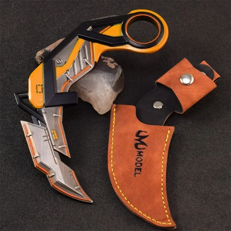 17 ซม.Valorant RGX 11z Pro Karambit อาวุธโลหะอย่างปลอดภัยดาบระยะประชิดอาวุธรุ่นเครื่องประดับคอลเลกชันเกมของขวัญของเล่น
