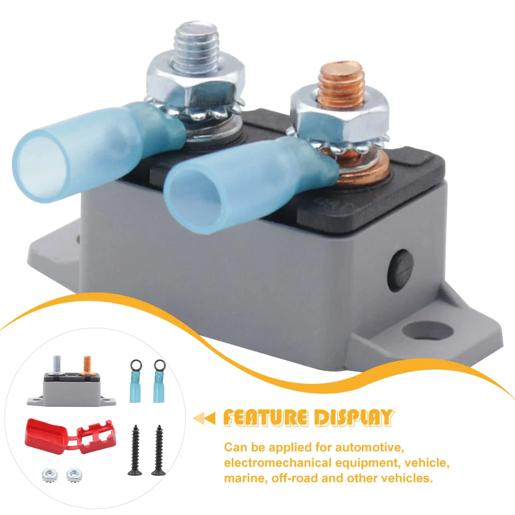 

1 Set 20A 12V/24V Manual Reset Circuit Breaker Bolt Type With Cover Corrosion Resistant Insulated For Automotive Marine Off-Road