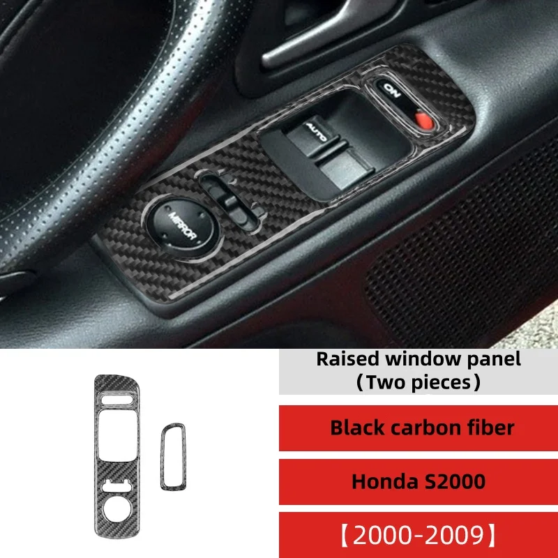 Car Gear Steering WhCar Gear Steering Wheel Central Control Carbon Fiber Sticker For Honda S2000 2000-2009 Styling Accessories