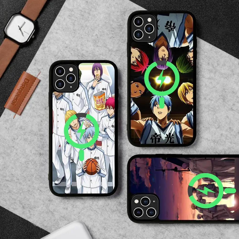 Kuroko Basketball Anime Handyhülle für IPhone 17 16 15 14 13 12 11 Pro Max Mini für Magsafe magnetische kabellose Ladung