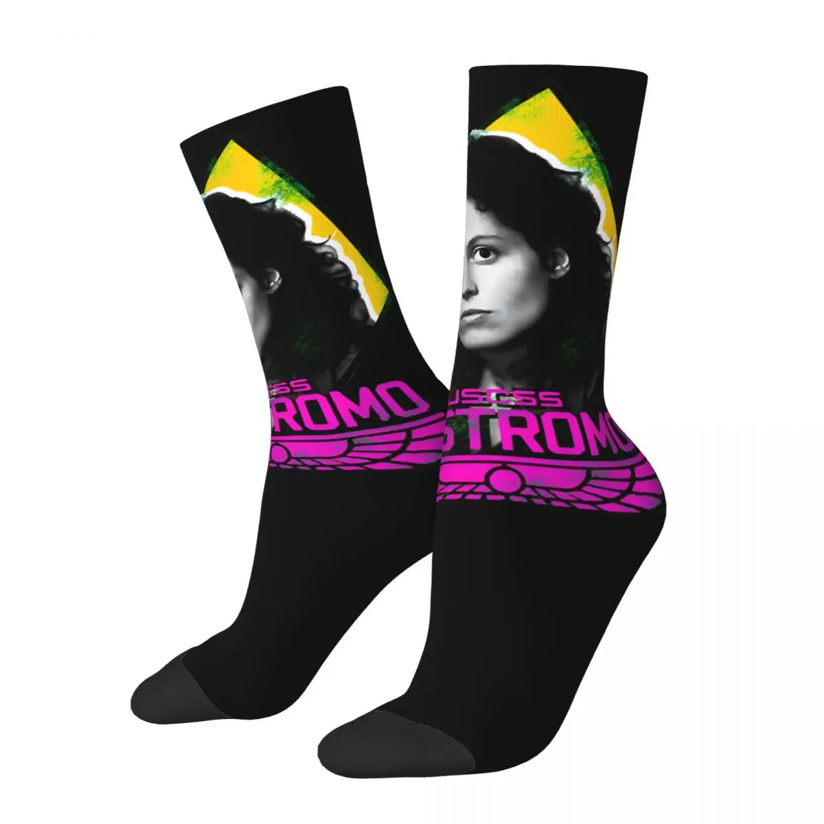 Retro Ripley Nostromo Men's compression Socks Unisex Ellen Ripley Harajuku Pattern Printed Novelty Crew Sock