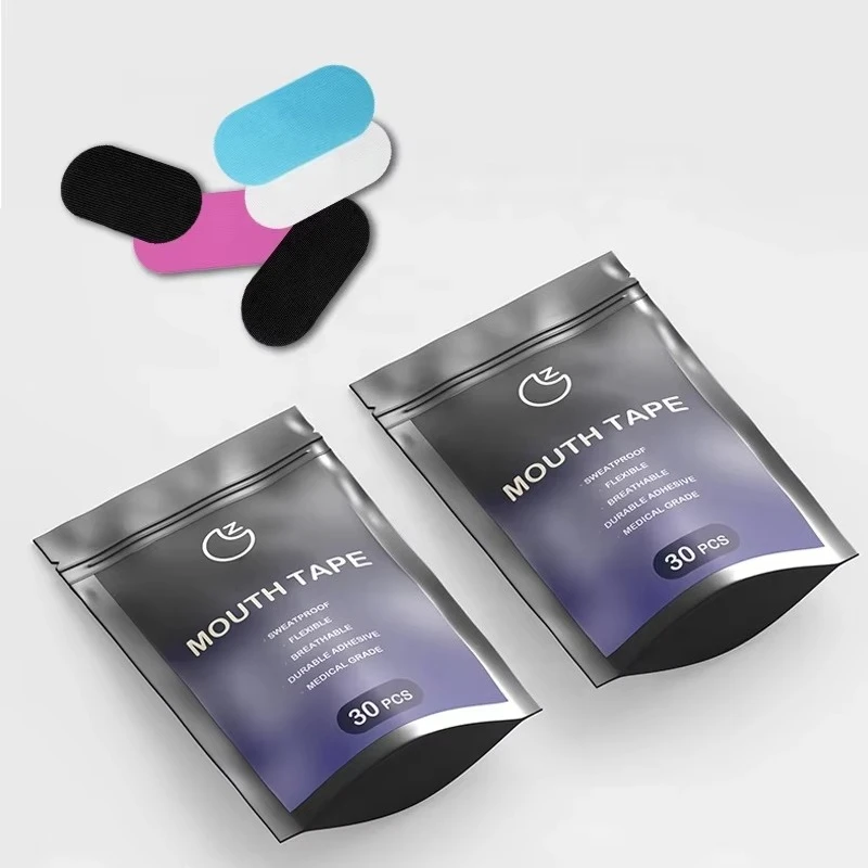 30Pcs snoring mouth with black hostage cotton sleep strip patch mouth belt for sleeping