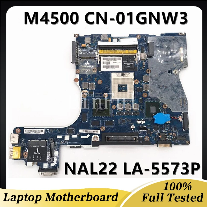 

CN-01GNW3 01GNW3 1GNW3 High Quality Mainboard For DELL Precision M4500 Laptop Motherboard NAL22 LA-5573P 100% Full Working Well