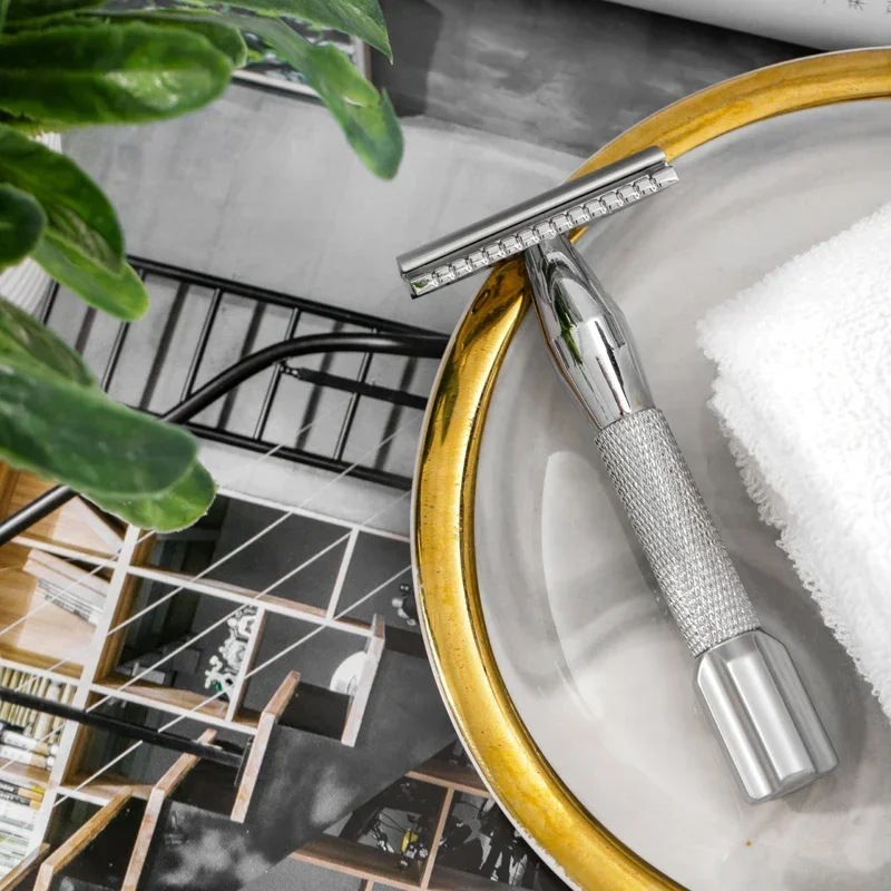 Бритва YAQI Razzo Rocket, хромированный цвет, безопасная бритва с алюминиевой ручкой для мужчин, подарок на день рождения для парня