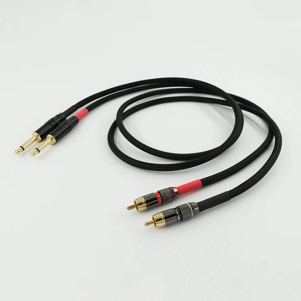 Carare L-4E6S audio cable signal cable 5N oxygen-free copper 6.35 to RCA/6.5 large two-core plug to lotus plug