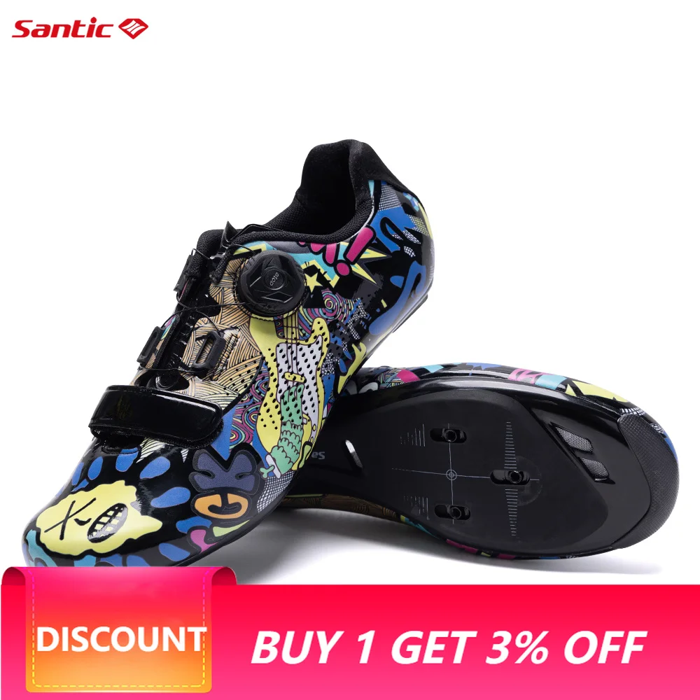 Santic Cycling Shoes for  Men or Women Road Bike Shoes Nylon Sole 289g Lightweight Breathable Upper S22036