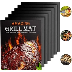 Grill Mats for Outdoor Grill Nonstick 1PC Grill Mat Reusable and Easy to Clean Works on Gas Charcoal Electric Grill and More