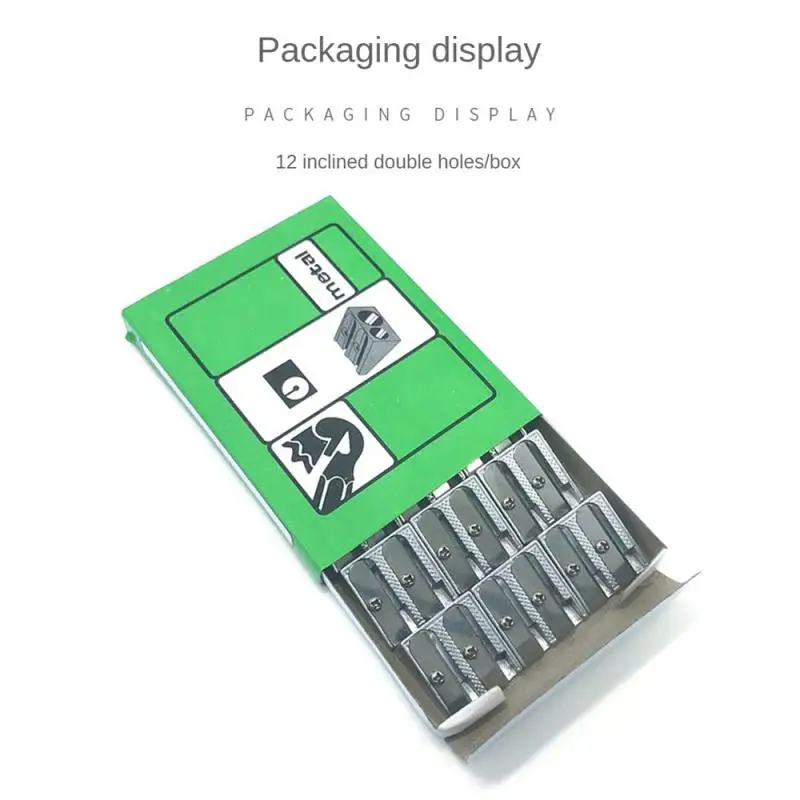 Pen Planer Simple Design Safe And Practical Convenient Precise Students Must Have Double-hole Pencil Sharpener Easy To Operate