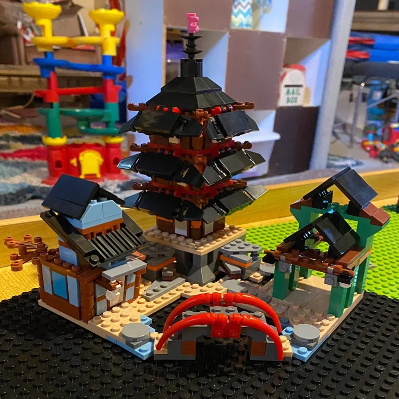 子供知育玩具 MOC 空気術寺院モデルビルディングブロックおもちゃギフト