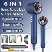 5 IN 1 Professinal Negative Ion Hair dryer 1600W Leafless Hair-care Hairdryer Styling Tools  200 Million Anion Super Blow Dryer