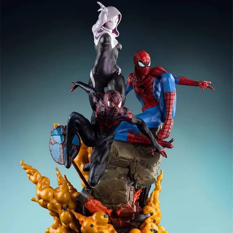 Queen Studios Anime Figure 1/4 Comics Spider Man Parallel Universe Combination Soldier Statue Action Figure Boy Collection Gift