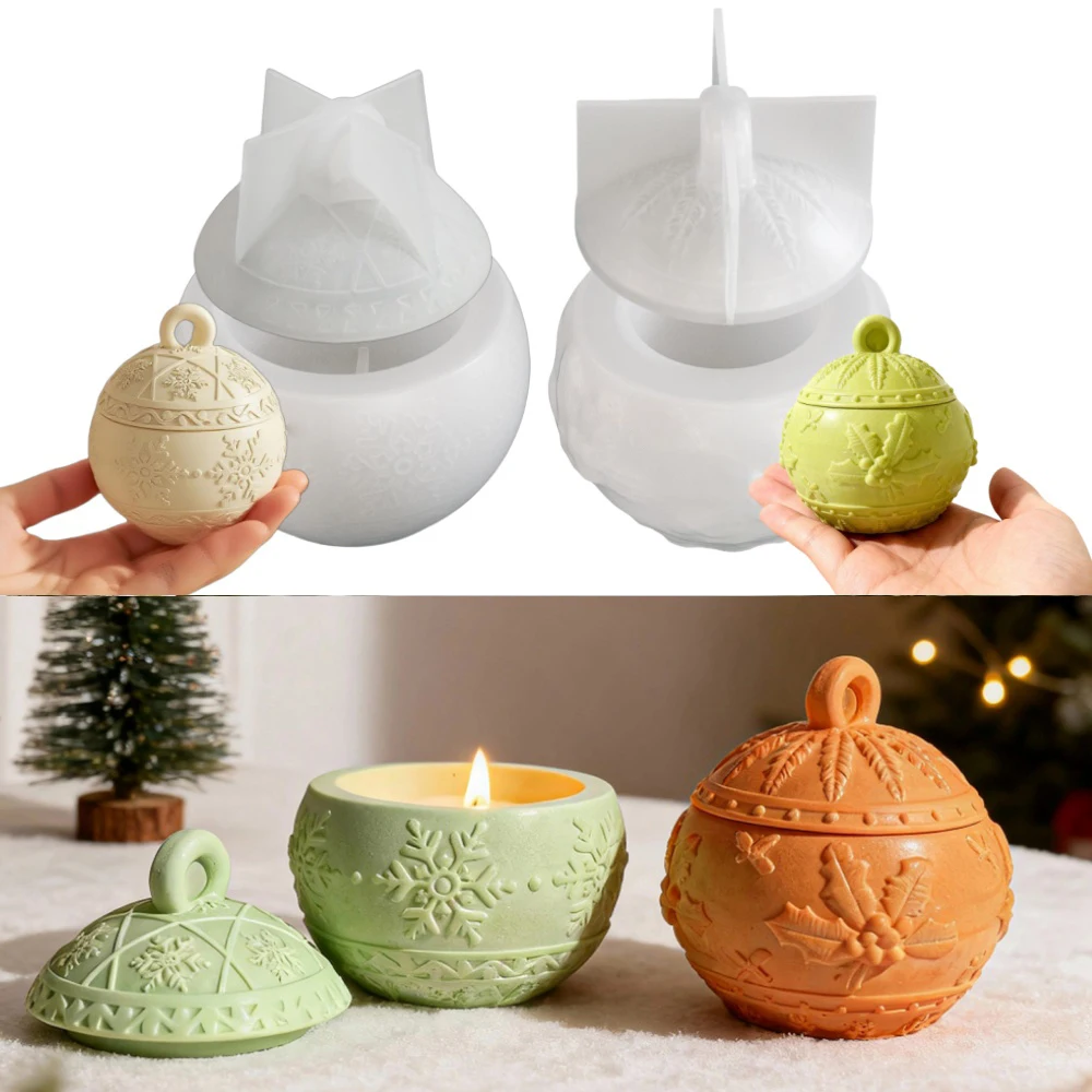 Schneeflocke Harz Glas Silikon Formen Beere Ton Form für DIY Kerze Tasse Lagerung Box Weihnachten Dekor Urlaub Handwerk Ornamente Form