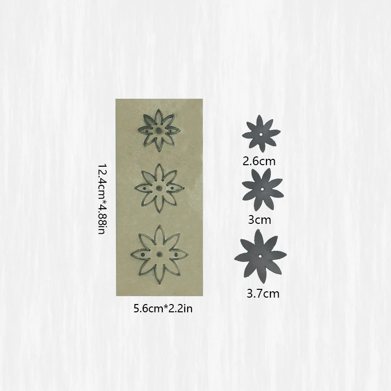 Leather Craft DIY Handmade Octagonal Flower Multi-functional Embossing Mold Jewelry Accessories Decoration Tools