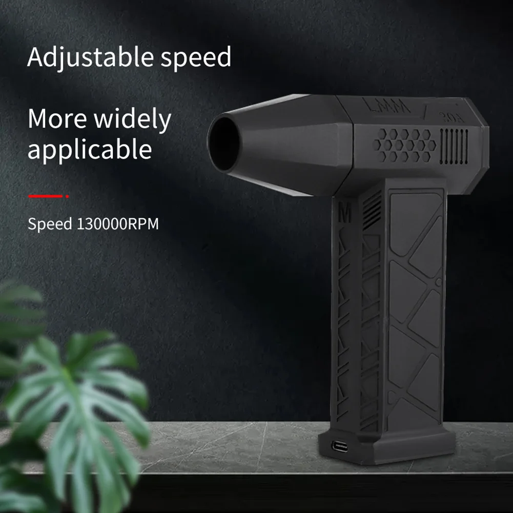 130000RPM Mini Turbo Jet Fan Rechargeable Brushless Motor Violent Turbo Fan Jet Blower for Computer Keyboard Outdoor Car Home